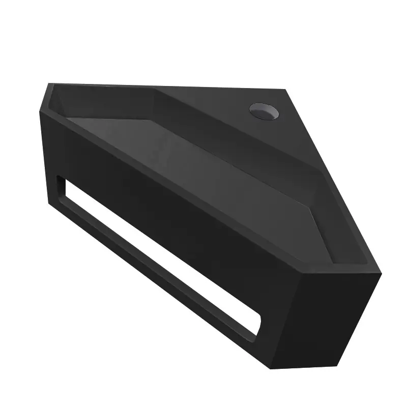 Express Levering Wiesbaden Julia Solid Surface Hoekfontein - 35x35x16cm - Mat Zwart