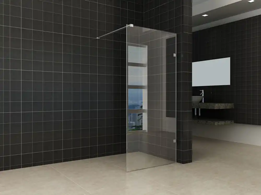 Wiesbaden Less Profielloos Inloopdouche - Nano Coating - 8mm Helder Glas - 80x200cm - Chroom Betrouwbaar