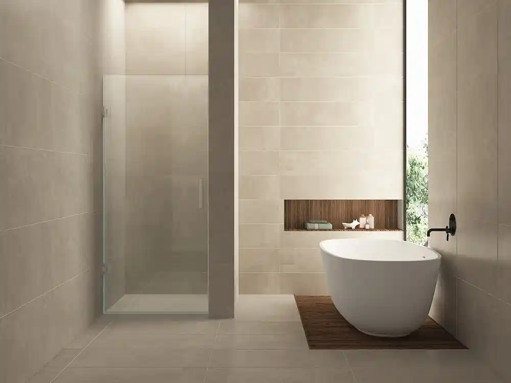 Wiesbaden Less Nisdeur - Nano Coating - 8mm Helder Glas - 100x200cm - Chroom Superprijs
