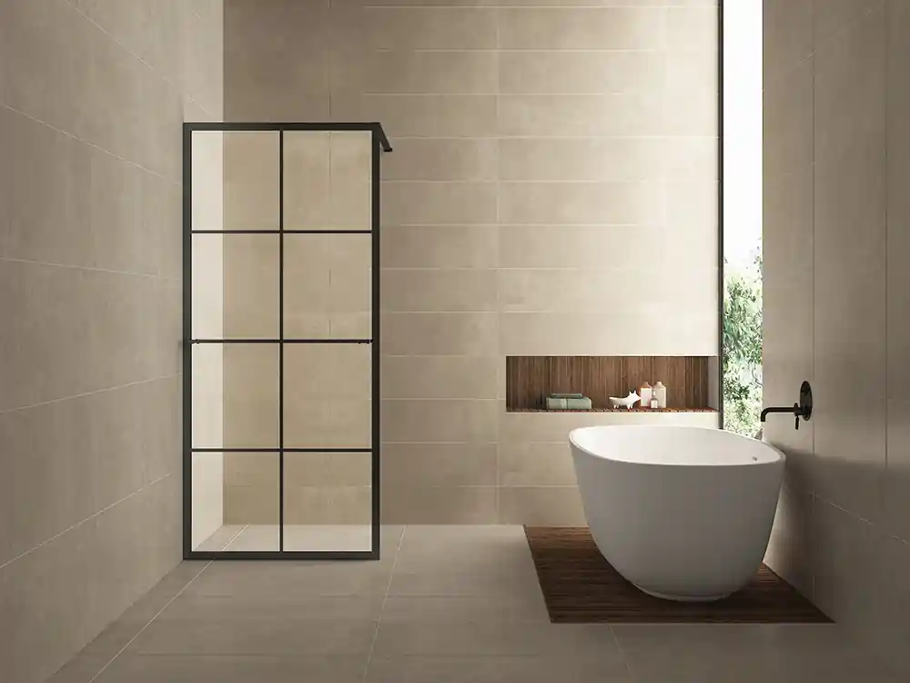 Wiesbaden Maaz Inloopdouche met Raster en Handdoekhouder - Nano Coating - 10mm Helder Glas - 100x200cm - Mat Zwart Tijdelijk Beschikbaar