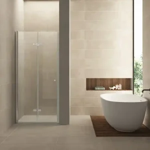 Beste Prijs Wiesbaden Maki Vouwdeur - Links Scharnierprofiel - Nano Coating - 8mm Helder Glas - 80x202cm - Chroom