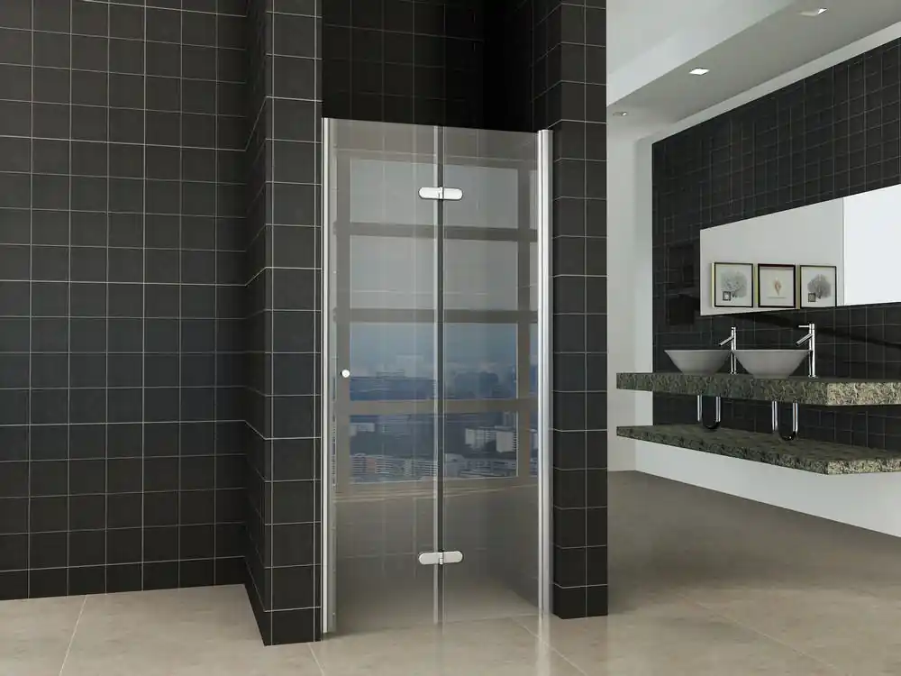 Wiesbaden Maki Vouwdeur - Rechts Scharnierprofiel - Nano Coating - 8mm Helder Glas - 90x202cm - Chroom Bestel Nu