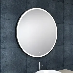 Wiesbaden Maro Spiegel met LED Verlichting - Rond - Dimbaar - Spiegelverwarming - Ø100cm - Mat Zwart Favoriet