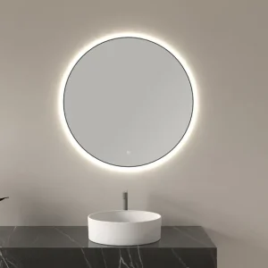 Wiesbaden Novi Spiegel met LED Verlichting - Rond - Dimbaar - Ø100 cm - Mat Zwart Seizoensaanbieding