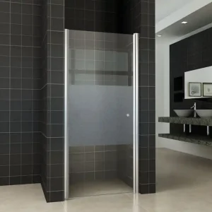 Beste Prijs Wiesbaden Partly Nisdeur - Links Scharnierprofiel - Nano Coating - 8mm Helder Glas - 70x202cm - Chroom