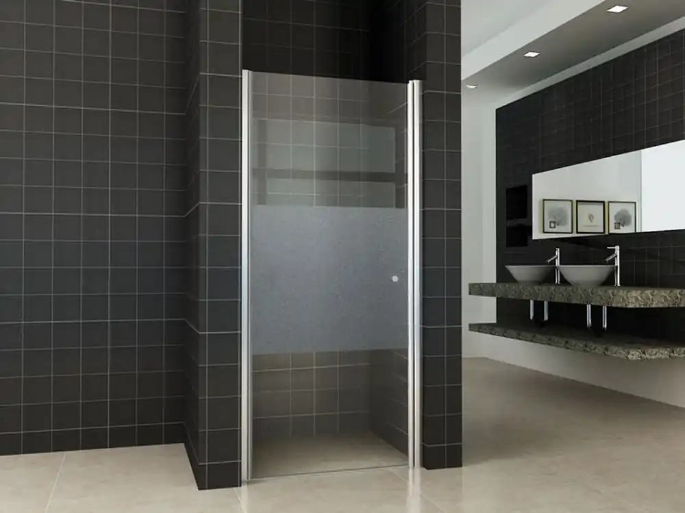 Beste Prijs Wiesbaden Partly Nisdeur - Links Scharnierprofiel - Nano Coating - 8mm Helder Glas - 70x202cm - Chroom