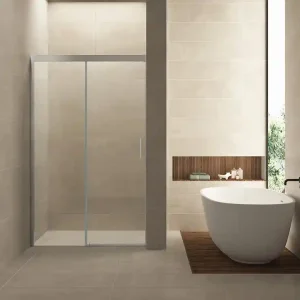 Gratis Retour Wiesbaden Puerta Softclose Schuifdeur - Muurprofiel - Nano Coating - 8mm Helder Glas - 140x200cm - Chroom