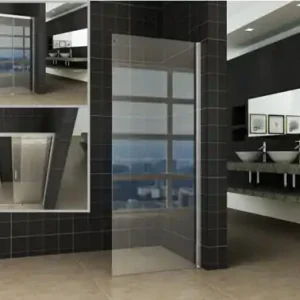 Wiesbaden Puerta Zijwand - Muurprofiel - Nano Coating - 8mm Helder Glas - 90x200cm - Chroom Express Levering