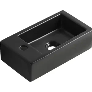 Koopje Wiesbaden Rhea M Keramisch Fontein - Links - 40x22x11cm - Mat Zwart