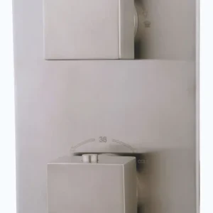 Wiesbaden Rombo Thermostatische Inbouw Douchekraan met 2-Weg Omstel - Afbouwdeel - Geborsteld RVS Bestseller