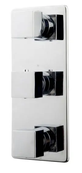 Koop Online Wiesbaden Rombo Thermostatische Inbouw Douchekraan met 3-Weg Omstel - Afbouwdeel - Chroom