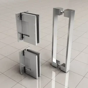 Koopje Wiesbaden Scharnierset + Greep - Chrome