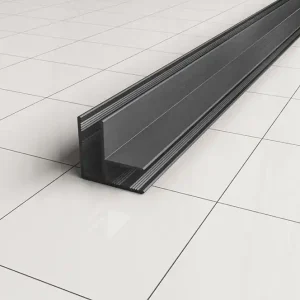 Korting Wiesbaden Slim Hoekprofiel 200x1cm - Geborsteld Gunmetal