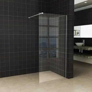 Wiesbaden Slim Los Glasplaat - Nano Coating - 8mm Helder Glas - Zonder Profiel & Stabilisatiestang - 80x200cm Alleen Vandaag