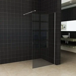 Direct Verzonden Wiesbaden Slim Los Glasplaat - Nano Coating - 8mm Rookglas - Zonder Profiel & Stabilisatiestang - 120x200cm
