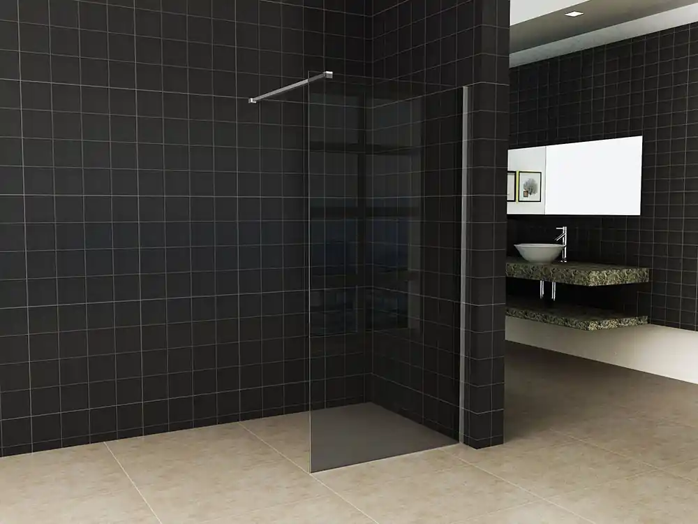 Direct Verzonden Wiesbaden Slim Los Glasplaat - Nano Coating - 8mm Rookglas - Zonder Profiel & Stabilisatiestang - 120x200cm