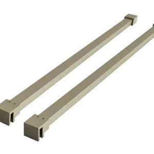 Nu Kopen Wiesbaden Slim Set Stabilisatiestangen voor Vrijstaande Inloopdouche - 120cm - Geborsteld Messing