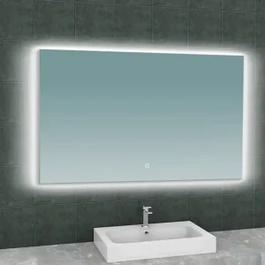 Fabrieksprijs Wiesbaden Soul Spiegel met LED Verlichting - Rechthoek - Spiegelverwarming - Dimbaar - 120x80cm