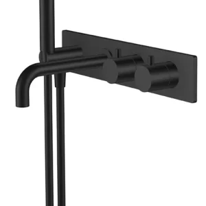Merkproduct Wiesbaden Style Inbouw Thermostatisch Badkraan - Mat Zwart