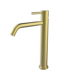 Favoriet Wiesbaden Style XL Wastafelkraan - Opbouw - Hoog - Geborsteld Messing