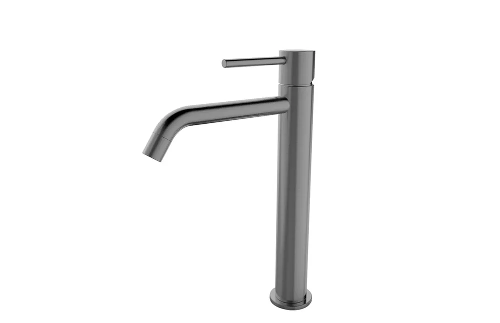 Wiesbaden Style XL Wastafelkraan - Opbouw - Hoog - Geborsteld Gunmetal Actieprijs