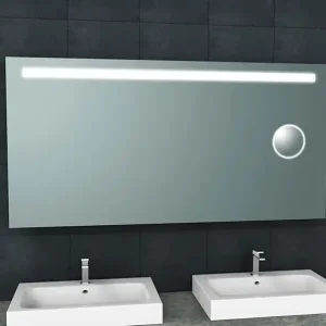 Beperkt Aanbod Wiesbaden Tigris Spiegel met LED Verlichting & Scheerspiegel - Rechthoek - 160x80cm