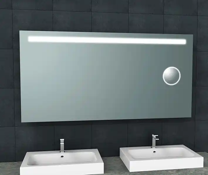 Beperkt Aanbod Wiesbaden Tigris Spiegel met LED Verlichting & Scheerspiegel - Rechthoek - 160x80cm