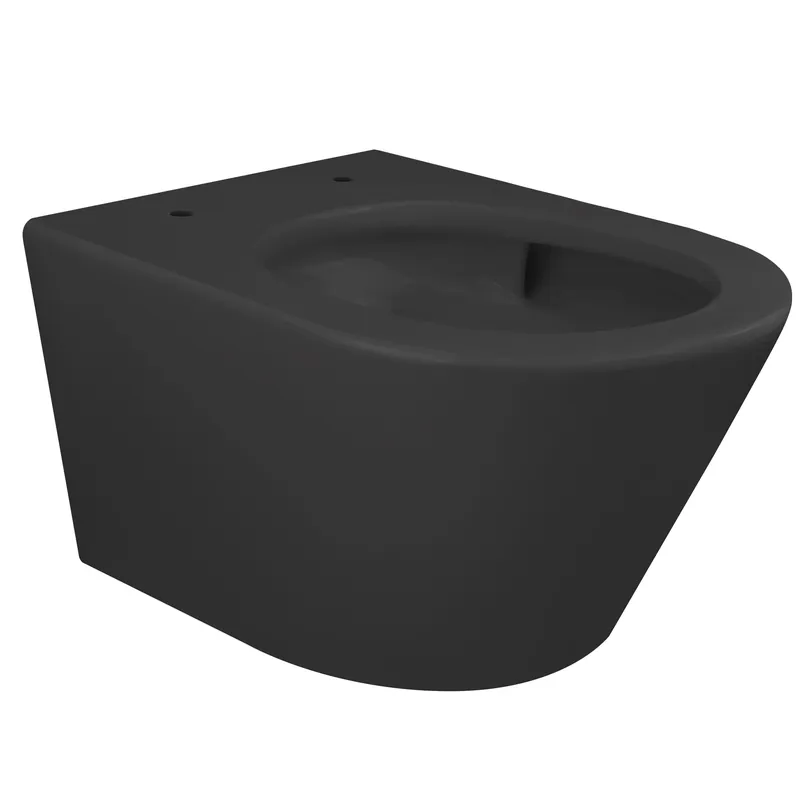 Beperkte Voorraad Wiesbaden Vesta Wandcloset met Tornado Flush - 52cm - Mat Zwart