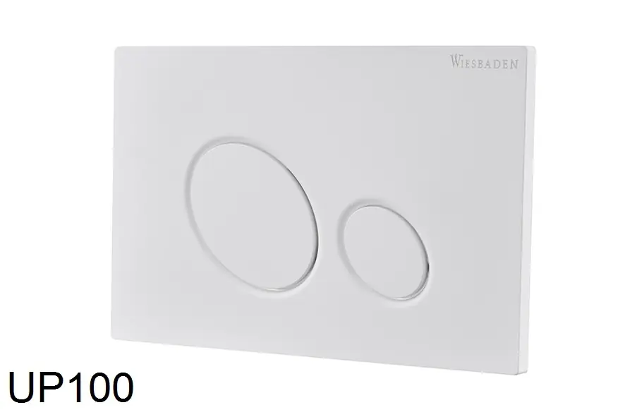 Wiesbaden X10 Toilet Bedieningsplaat voor DuoSpoeling - Mat Wit Uitverkoop