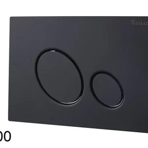 Wiesbaden X10 Toilet Bedieningsplaat voor DuoSpoeling - Mat Zwart Merkproduct