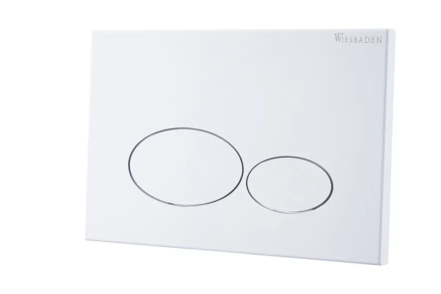 Rechtstreeks Van De Fabrikant Wiesbaden X32 Metalen Toilet Bedieningsplaat voor DuoSpoeling - Mat Wit