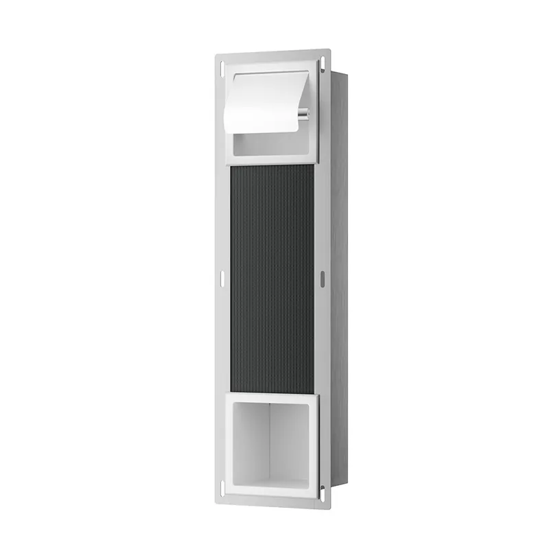 Fabrieksprijs Xellanz Rocko Inbouw Toiletrolhouder met Klep & Reserverolhouder - Mat Wit