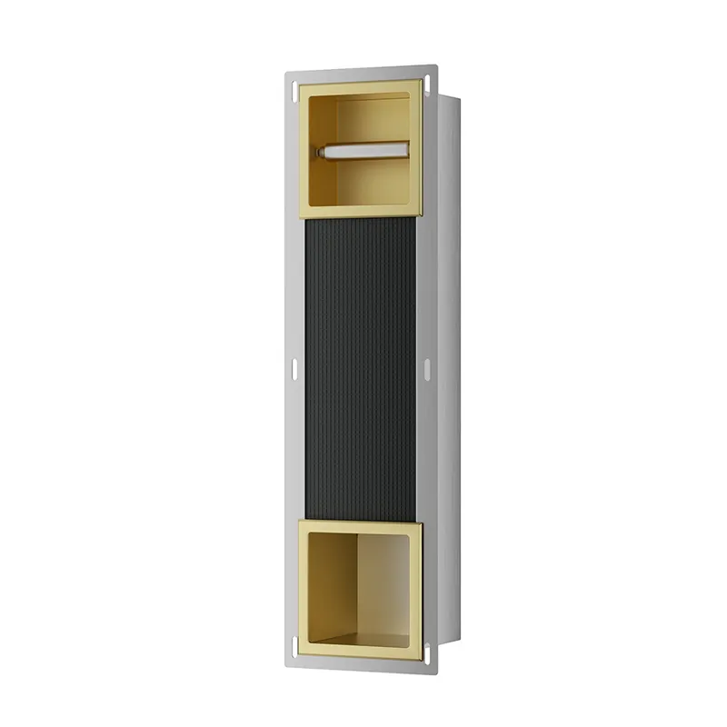 Xellanz Rocko Inbouw Toiletrolhouder met Reserverolhouder - Geborsteld Messing Bestseller