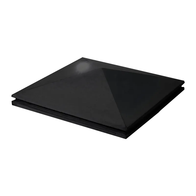 Bestseller Dirksen Paalmuts met punt en sierrand 80×80 Zwart Gecoat
