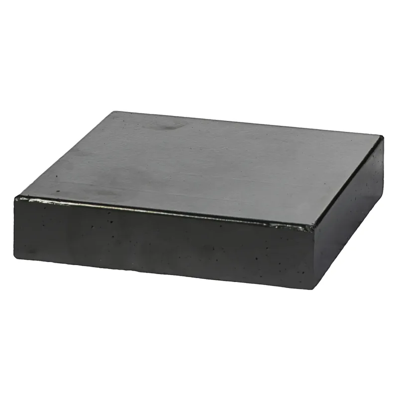 Populair Dirksen Paalmuts vlak 55x55x5 Zwart Gecoat