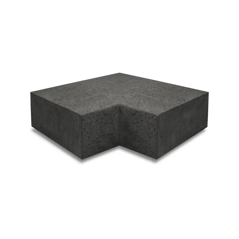 Tijdelijk Beschikbaar ArtiStone trap binnenhoek blok Carbon 37×15