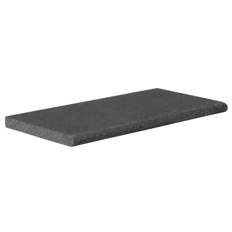 Beperkt Aanbod Natuursteen Zwembadrand Tibet Asian Black Bullnose 60x30x3 cm