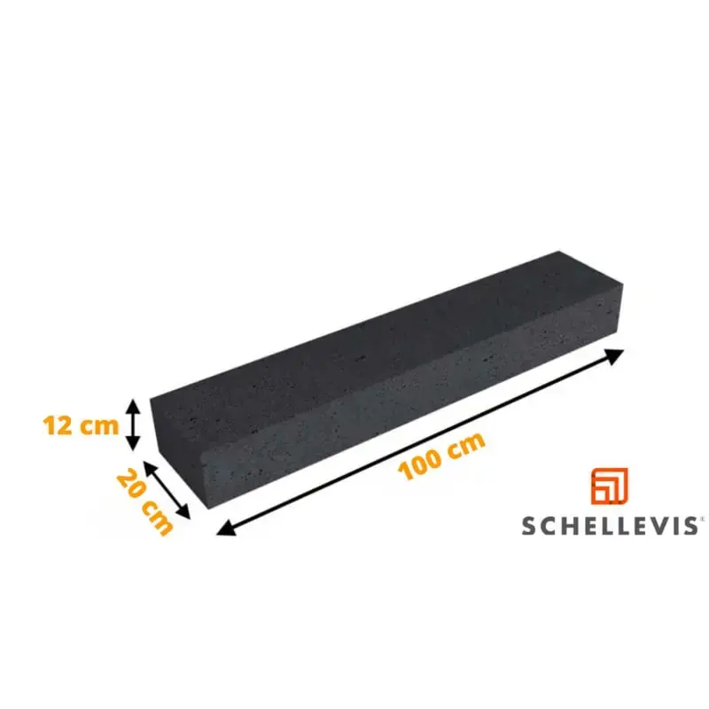 Schellevis Betonbiels Recht Carbon 100x20x12 Must-Have