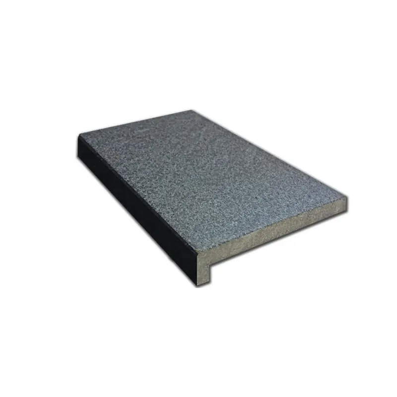 Tijdelijk Beschikbaar Oriënt Black zwembadrand gevlamd (rechte neus) type B hoek uitwendig 50/30×50/30×5/3 cm