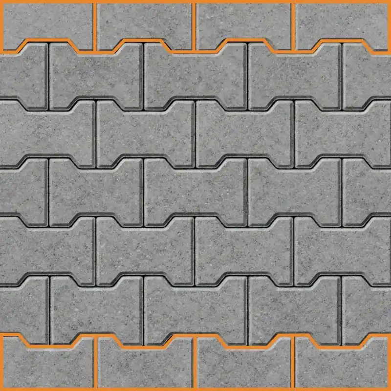 Begin/eind H-Profielstenen 8 cm Grijs met facet Tijdelijk Beschikbaar