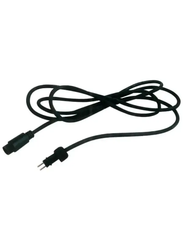 OUTDOOR VERLENGKABEL ZWART RUBBER 2M P&P Gecertificeerd