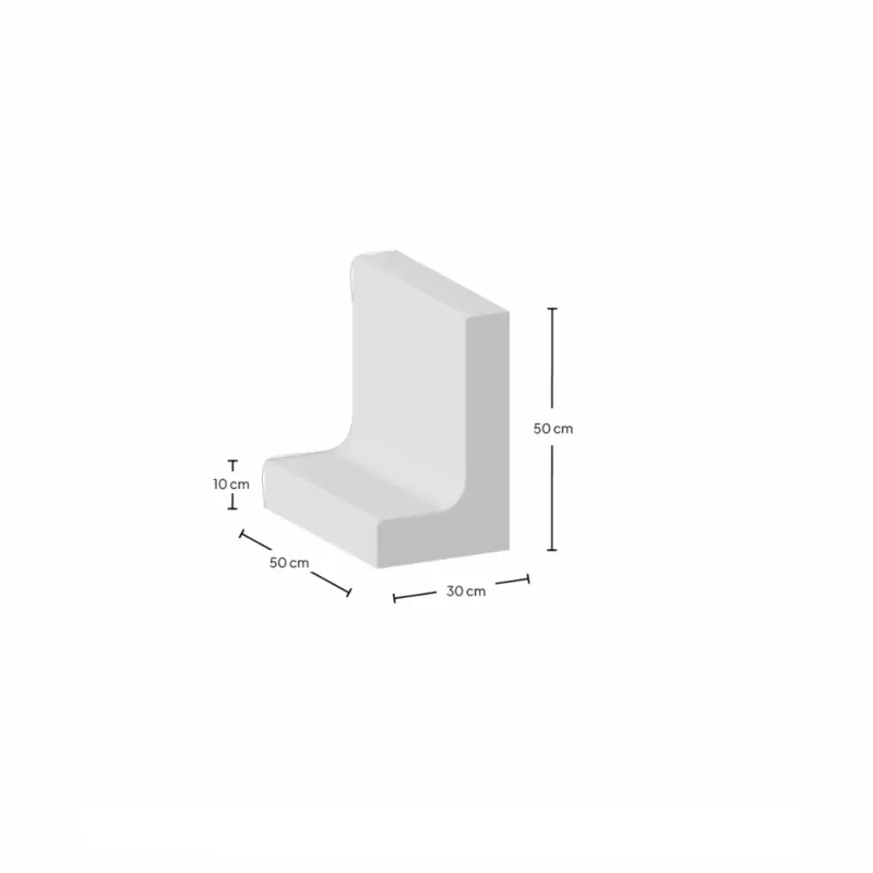 Weekendaanbieding L-Element 50x30x50x10 cm zichtbeton Grijs