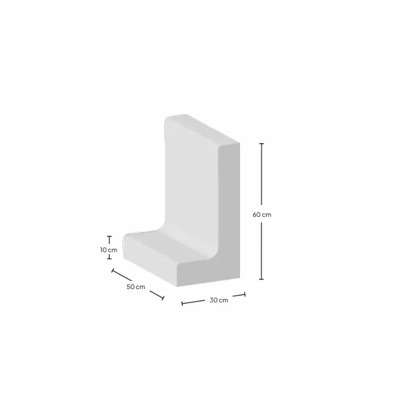 Meest Verkocht L-Element 60x30x50x10 cm zichtbeton Grijs