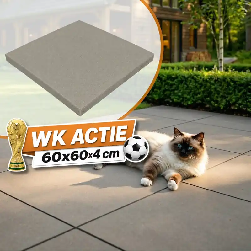 Gecertificeerd WK Deal – PromoStone 60x60x4 Grijs