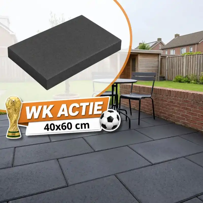Betontegel 40x60x5 cm Zwart met facet KOMO Dagaanbieding