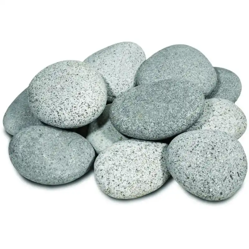 Merkproduct Beach pebbles light grey 30-60 mm zakgoed