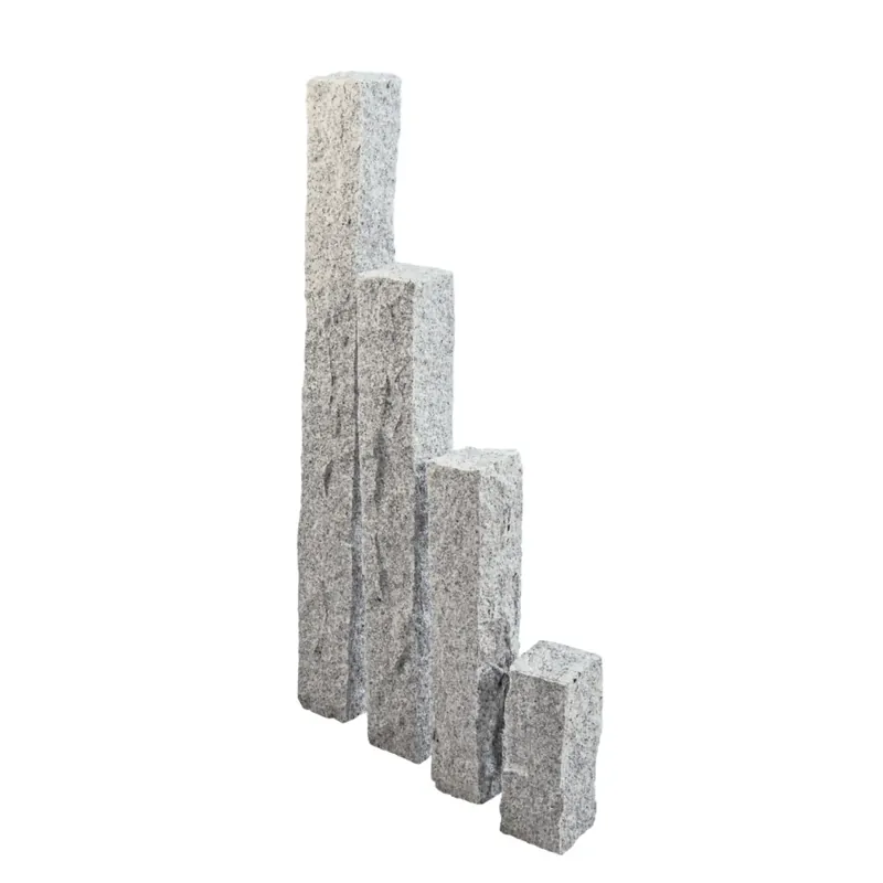 Natuursteen Palissade Graniet Lichtgrijs Basic 10x10x100 cm Bestseller