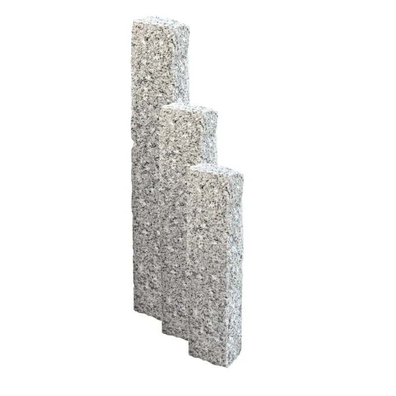Natuursteen Palissade Graniet Lichtgrijs Classic 8x12x100 cm Speciale Aanbieding
