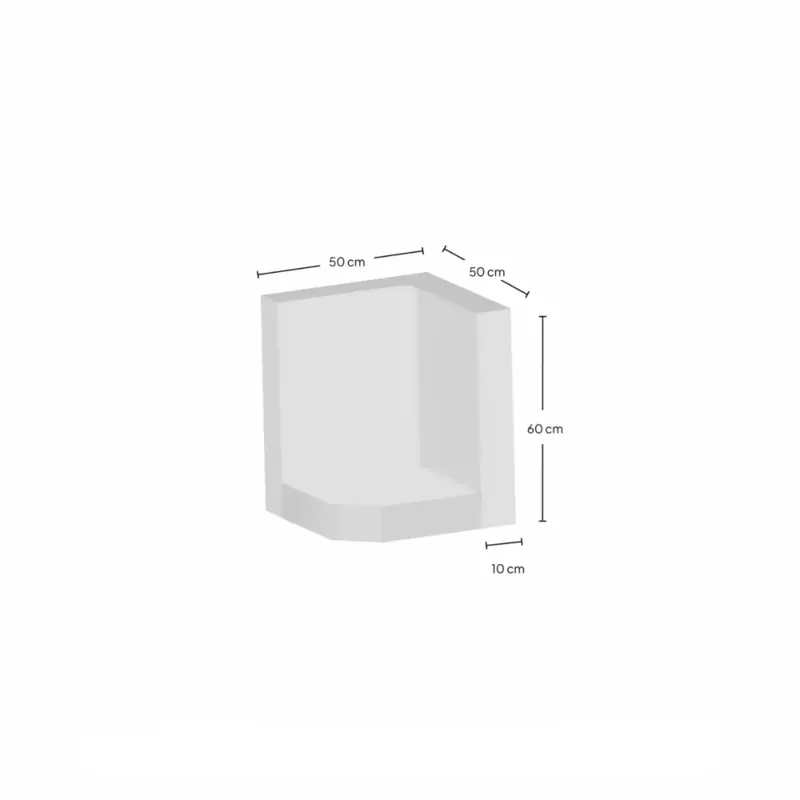 Flitsaanbieding Hoek L-Element 60x50x50x10 cm zichtbeton Grijs