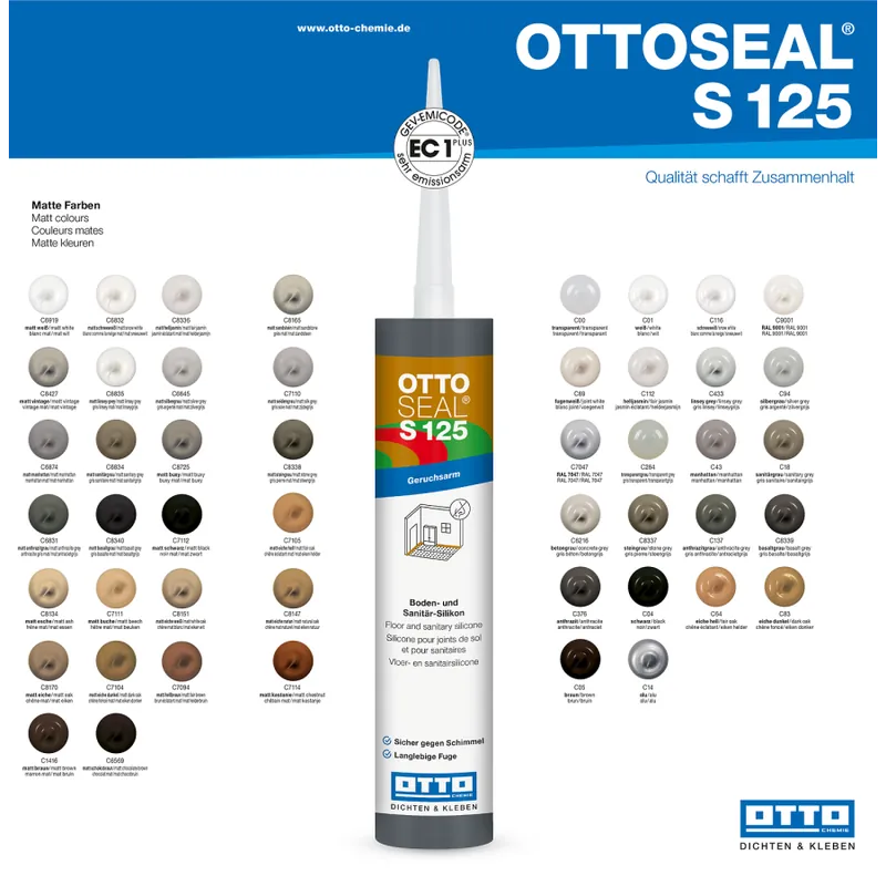 Ottoseal S125 Kleurenkaart Seizoensaanbieding